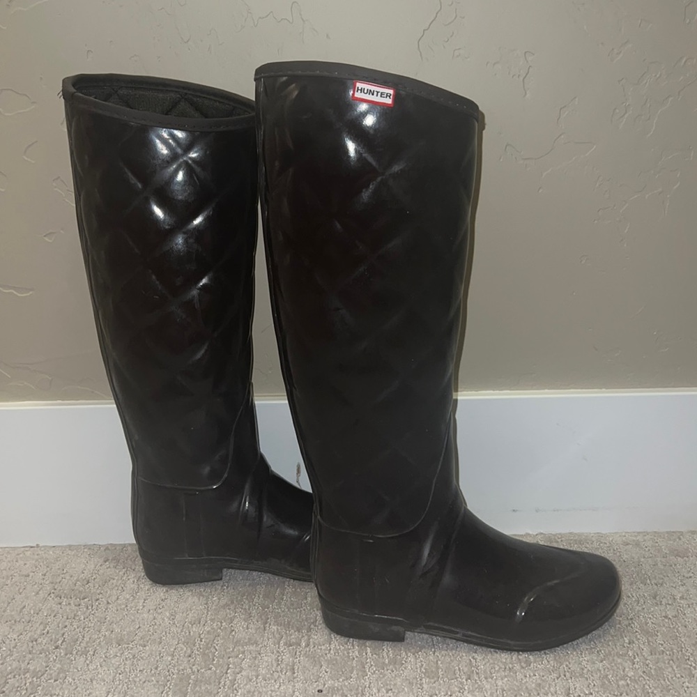 Hunter Brown Quilted Rainboots!